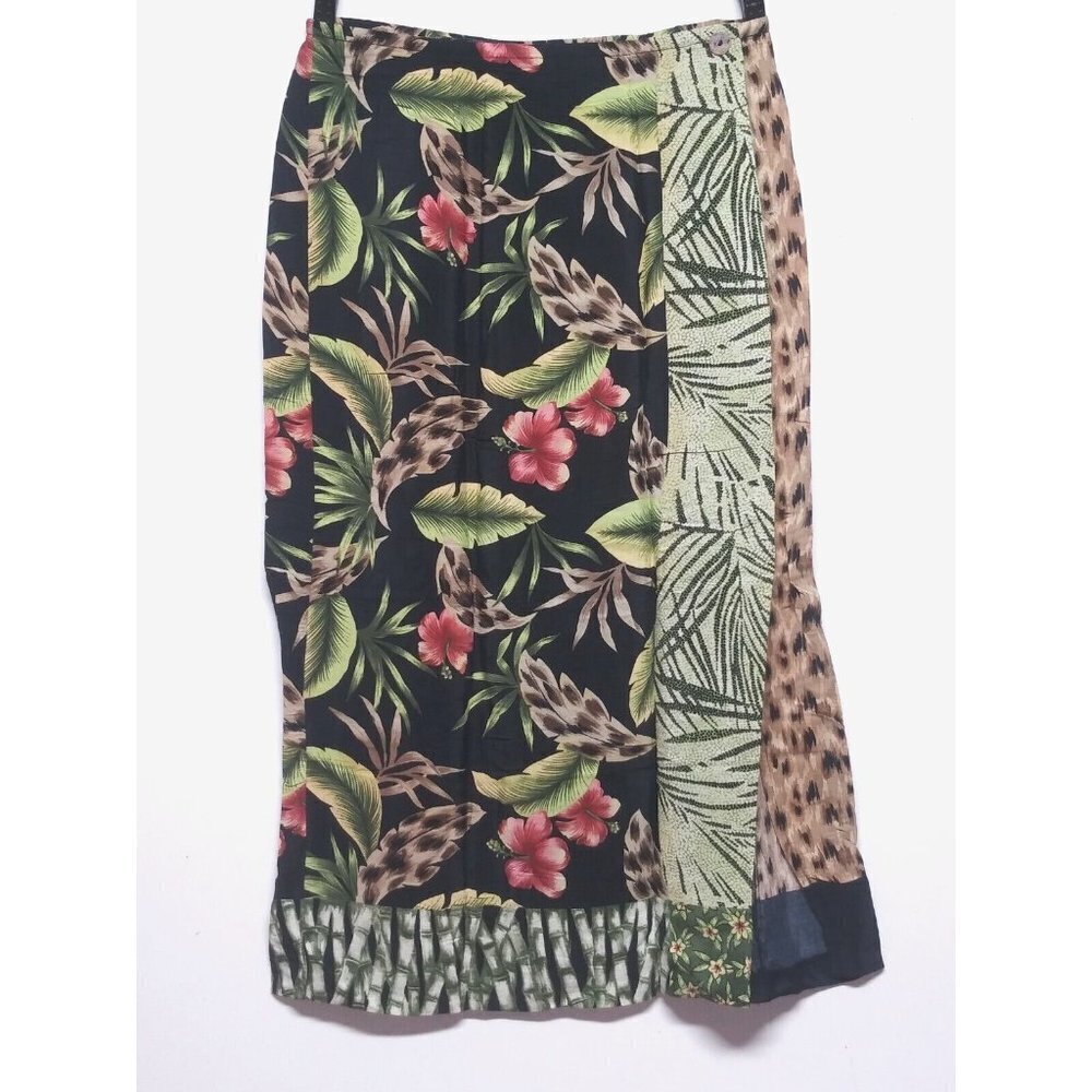Womens Hawaiian BOHO GYPSY pencil skirt Cottagecore sz 12 MIDI/MAXI modest EUC